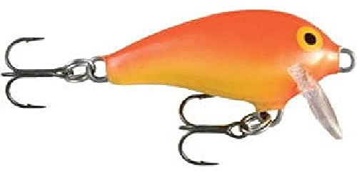 Rapala - Mini Fat Rap Angelköder - Kompaktes Angelzubehör aus Balsaholz - Süßwasser Spinnköder - Lauftiefe 0,9-1,8m - Fischköder 3cm, 4g - Hergestellt in Estland - Gold Fluorescent Red