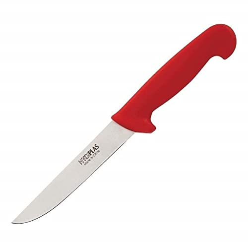 Hygiplas uitbeenmes 15,3cm rood