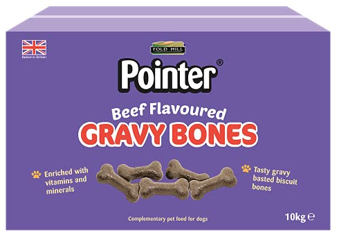 Chewdles Gravy Bones Dog Treats, Beef, 10 kg
