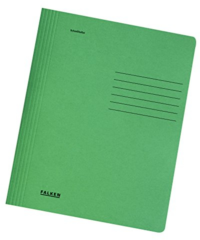 Original Falken Schnellhefter Intensivfarben. Made in Germany. Hefter aus Recycling-Karton für DIN A4 kaufmännische und Behördenheftung dunkelgrün Blauer Engel ideal für Büro und Schule