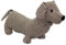 Carousel Home and Gifts Herringbone Fabric Sausage Dog Doorstop 35Cm ~ Brown Dachshund Puppy Dog Door Stop