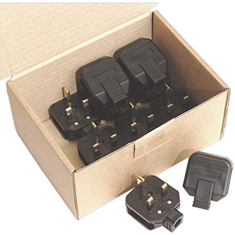 Sealey Pl/13/3 Rubber Plug 13Amp Extra Heavy-Duty Pack Of 10