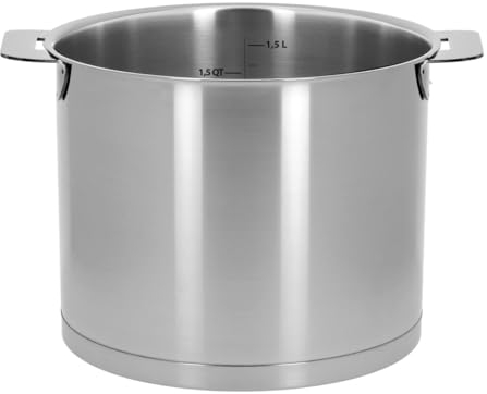 Cristel-CHG14QL-Casserole haute graduée inox 14cm - sans poignée amovible - Collection Strate