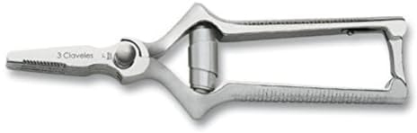 3 Claveles Masticador Recto de 7 Pulgadas, Acero Inoxidable, Gris, 18 cm (432)