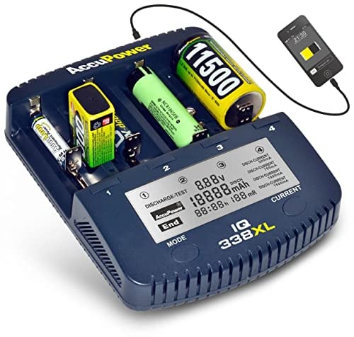 AccuPower Power RUNDZELLEN-LADEGERÄT IQ338XL, dunkelblau