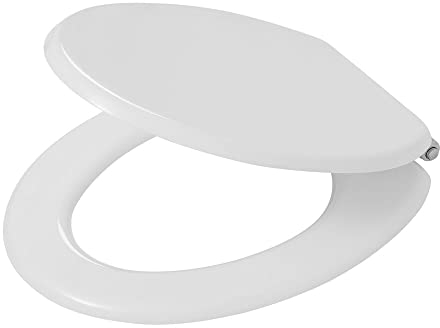 Tiger Toilettensitz Mississippi mit Absenkautomatik, Holz, Farbe: weiß, Metallbefestigung, 45,5 x 37 x 5 cm