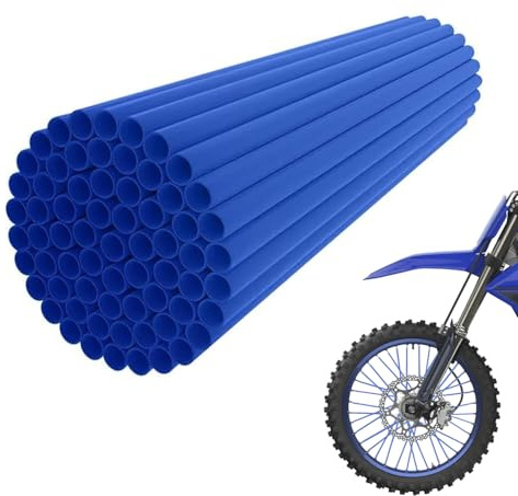 JFG RACING 72 piezas azul motocicleta radios cubre protectores para llantas de 19 a 21 pulgadas YZ250 YZ250F YZ450 YZ450F WR250 WR250F WR450 WR450F