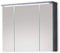Stella Trading POOL Miroir salle de bain avec lumière LED en look béton, blanc - armoire de toilette moderne avec beaucoup d'espace de rangement - 80 x 69 x 20 cm