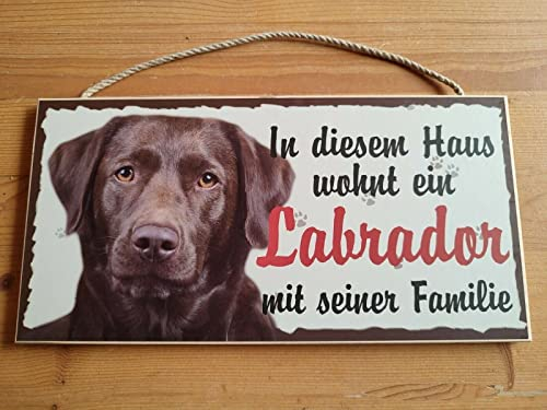 Türschild Labrador (39) aus Holz Schild Hund deutsche Herstellung