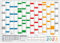 Rainbow Wandkalender/Wandplaner 2025 (gefaltet) DIN A2 Format (420 x 594 mm) 14 Monate, komplette Jahresvorschau Folgejahr und Ferientermine/Feiertage aller Bundesländer
