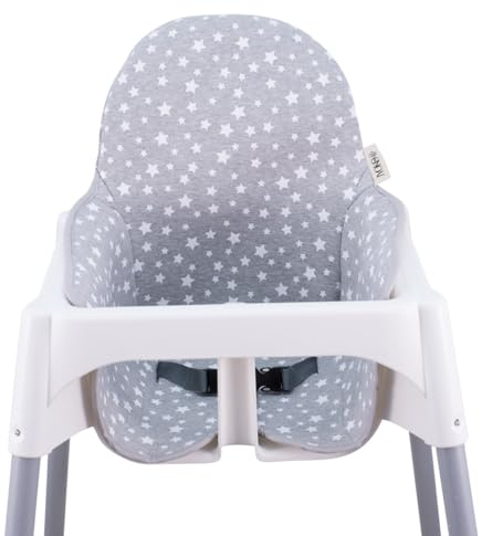 JYOKO Kids Sitzbezüge kompatibel mit Antilop Kinderstuhl, 100% Baumwolle (White Star)