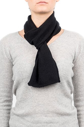 Dalle Piane Cashmere - Mini Schal aus 100% Kaschmir - Made in Italy - für Frau, Farbe: Schwarz, Einheitsgröße