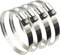 4 (Diameter) Hose Clips Adjustable 304 Stainless Steel Duct Clamps Hose Pipe Clamps Air Ducting Clamp Worm Drive Hose Clamps (4Pcs, 91-114mm)