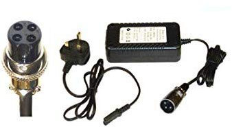 Powatechnic Chargeur de Batterie Plomb-Acide 12V 4A pour Scooters, fauteuils roulants, Chariots de Golf, Batteries de Voiture et Plus Encore! (PAJ 4 pin)