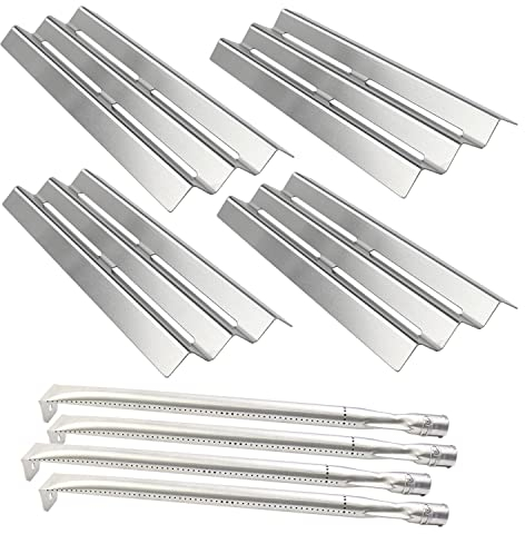 Zemibi Grillersatzteile für Napoleon Gasmodelle LEX485/605/730 LE LD485 Serie Grills S81001, Edelstahl Heizplatte Zeltschirme und robuste Brennerrohre, BBQ Reparaturset, 4 Stück