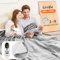 Heizdecke mit Abschaltautomatik, 200x180cm 10 Heizstufen 1~9 Stunden Auto-Off-Timer Überhitzungsschutz, Elektrische Wärmedecke Bett Wärme Decke ETL für Home & Office Schnelle Flanell Waschbar Grau