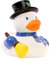 Schnabels Quietsche-Ente Schneemann - Das heißkalte Geschenk für Winterfans! Kuschelig eingepackt, mit Reisigbesen und Hut ausgestattet, verbreitet er fröhliche Stimmung zu jedem Anlass