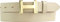 BELTINGER Damen-Gürtel HANNA aus Vollrindleder 3 cm | Schmaler Ledergürtel für Damen 30mm | Gold glänzend | Beige 85cm