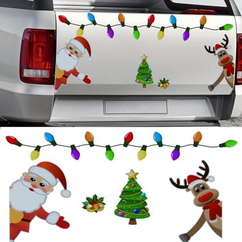 JoyFan 20-teiliges reflektierendes Auto-Magnet-Set, bunte Glühbirnen-Lichtmagnete mit 6 Magnetdraht, Kühlschrank, Garage, Magnet, Aufkleber für Weihnachten, Urlaub, Auto, Briefkasten-Dekoration