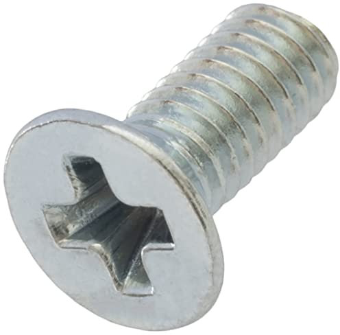 AERZETIX - C59619 - Juego de 100 tornillos de metal M2.5x6mm con cabeza fresada PH1 - DIN 965 - en acero al carbono - dureza 4.8 - acabado galvanizado - para fijación tornillo destornillador montaje