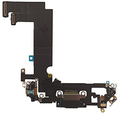Smartex® Charging Port Flex cable compatible with iPhone 12 Mini Black - Dock Connector + flex cable
