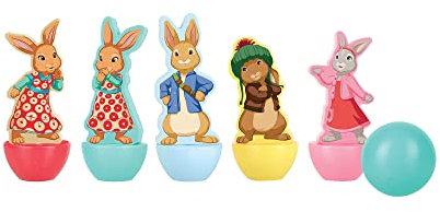 Orange Tree Peter Rabbit Children's Set of 5 Wooden 9cm Toy Character Skittles