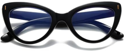 Hubeye Katzenauge Lesebrille für Damen Modisch Großem Rahmen Anti-Blaulicht Brillen Cat eye Lesehilfe