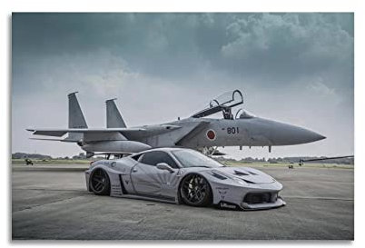 Supercar-Poster für LB Ferrari 458 Italia Sportauto-Rennauto-Poster, dekoratives Gemälde, Leinwand, Wandposter und Kunstbild, modernes Familien-Schlafzimmer, Deko-Poster, 30 x 45 cm
