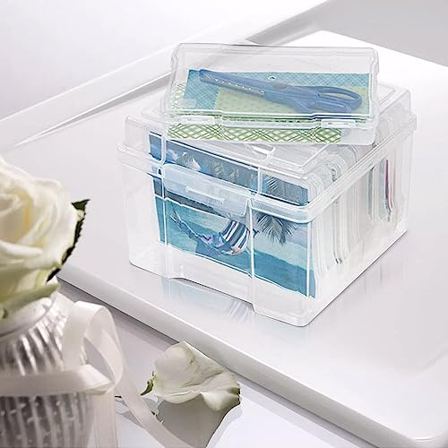 Trintion Photo Storage Boxes 7x5 Organiser 600 Capacity Photo Case Plastic Photograph Protection Keep Precious Memories Safe