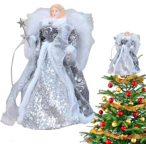 Engel Weihnachtsbaumspitze, Weihnachtsengel Baumspitze, Engel Baumspitze Weihnachtsbaum Ornamente, Christbaumspitze Figuren, Christbaumschmuck Und Festliche Wohnkultur