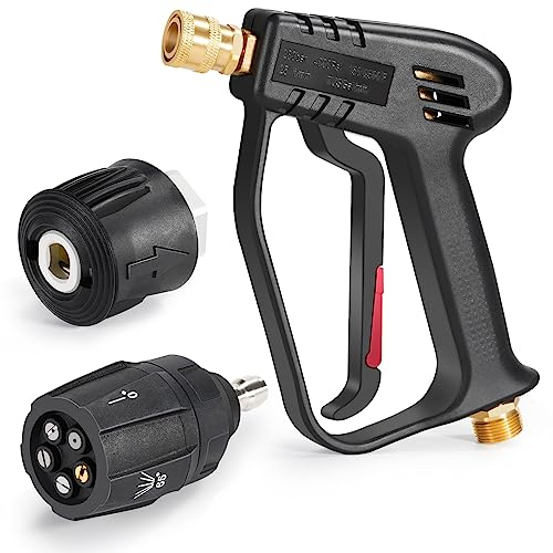 Oumuik Juego de Pistola de Limpieza de Alta Presión - Kit de Limpieza de Automóviles Con Manguera, 4000 PSI, M22 de 14 mm