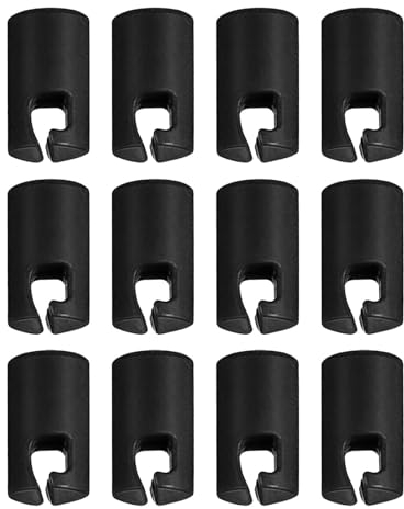 Perfeclan Trampolin-Umzäunung, Stangenabdeckungen, Schutzhülle, Schutz, wasserdicht, Reparatur, Trampolin-Schalen-Stangenkappe für Jungen im Freien zu Hause, Schwarz 12St