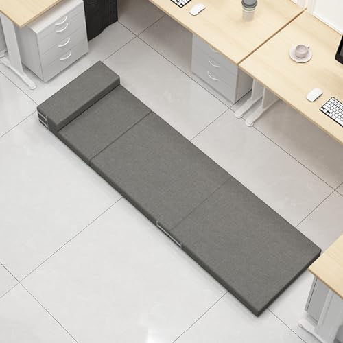 Faltbare Gästematratze, Reisematten, maschinenwaschbar, Wohnzimmer, Schlafzimmer, faltbare Isomatten, Campingmatratze, Couchbetten für Automöbel, Wohnwagen (200 x 80 x 10 cm, Dunkelgrau)