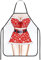 TOPWAYS Novelty Funny Apron, Kitchen Chef BBQ Baking Aprons for Men, Cooking Sexy Aprons Pinafore for Women, Prank Dress Joker Pinny Bib Secret Santa Funny Gifts (Christmas Beauty)