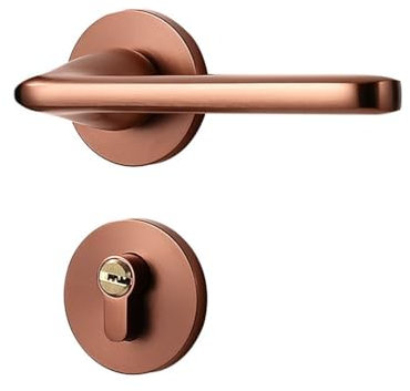 ZHCHAO Magnetic Mute Door Lock Bedroom Rose Gold Door Lock Minimalist Wooden Door Lock