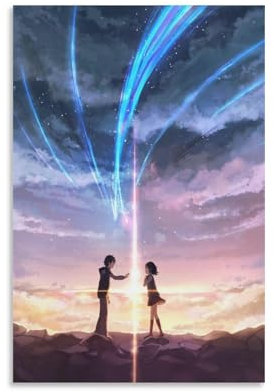 Kimi No Na Wa, Ihr Name, japanisches Anime-Filmposter (14), Poster, Kunstdruck, Wandgemälde, Leinwandposter, moderne Schlafzimmer-Dekoration, 20 x 30 cm