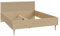 FORTE CALASETTA Bett 160x200, Bett im Boho-Stil mit Wiener Geflecht, Schlafzimmer, Holzwerkstoff, Elegancia Eiche Holzdekor/Technorattan, 167 cm breit x 90 cm hoch x 206 cm tief