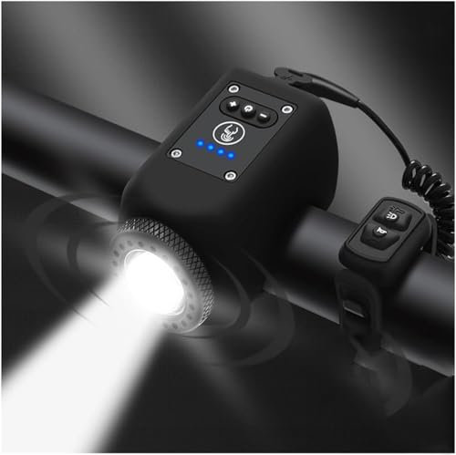Monkey Home Fahrrad Hupe, Fahrrad Hupe mit USB wiederaufladbare elektronische Hupe, lPX5 wasserdicht, mit 110db Lauten Alarm(2024 NEU)(EU Patente) (Schwarz)