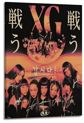 XG – Sternschnuppendruck, Albumcover, signiertes Poster, Musikcover-Poster, Pop-Hip-Hop-Rap-Sänger, Star, Musikposter, ästhetische Leinwand, Wandkunst für Mädchen und Jungen, Teenager,