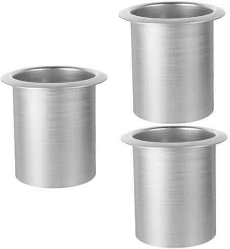 BUGUUYO 3 Piezas portavasos para sofá Bebidas portavasos para Inserto de portavasos Taza de café Car Drink Holder Portavasos de Aluminio portavasos metalico portavasos con Mango reclinable