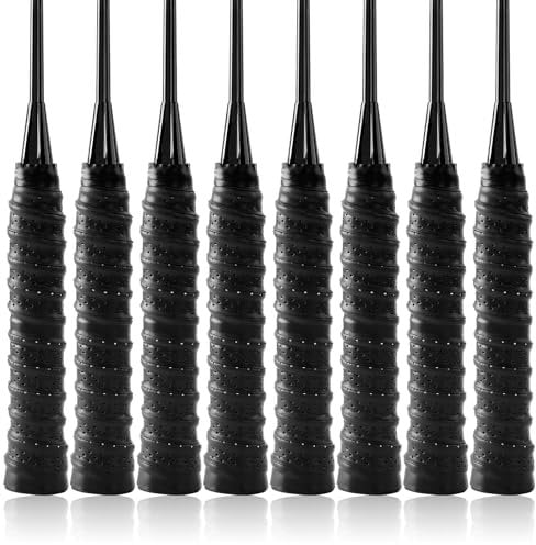8 PCS Griffband Anti-Rutsch Overgrip mit EVA Schaumstoffstreifen, Tennis Griffband, Griffbänder Schläger Schweißabsorbierend mit Perforiertes Design, Grip Tape für Badminton Tennis Squash Angelruten