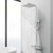 Acezanble Colonne de douche avec robinet mécanique et douche de tête en acier inoxydable 25 * 25CM, ensemble de douche réglable en hauteur, ensemble de robinet de douche, chromé, carré(Style 3)
