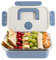 Beeptrum Stainless Steel Food Storage Container with Lid - 1700ml Metal Lunch Box for Adults,Bento Box for Picnic, Outdoor, with Handle and Food Storing Date Dial,Blue