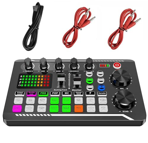 Kit di schede audio microfono podcast | Pacchetto completo per streaming, giochi, registrazione e canzone, compatibile con PC, microfono a podcasting per prestazioni audio di qualità