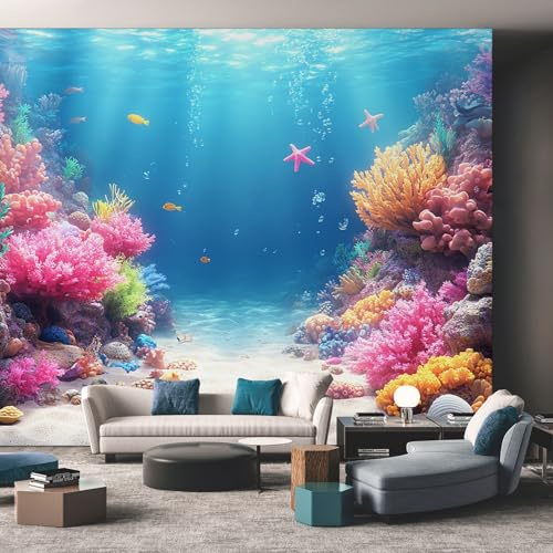 Generisch Tapete Fototapete Aquarium Meeresleben 250 x 175 cm Vliestapete Wandbild Fototapeten, Vlies Tapeten Wandtapete Schlafzimmer, Wohnzimmer, TV Hintergrund Wand Moderne Wanddeko pvCNCJUYjio4