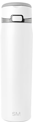 Simple Modern Mesa Loop Water Bottle with Straw | Cup Holder Friendly Insulated Stainless Steel Bottles for Travel, Sports and School | 710ml | Winter White