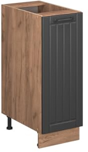 Vicco Meuble de Cuisine Fame-Line, Gris foncé, 30cm, PT Marbre