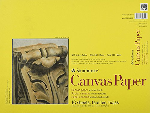 Strathmore 300 Series Canvas Paper, White, 12x16