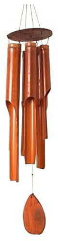 Bambus-Windspiel 30 cm, 40 cm oder 50 cm, Klangspiel, Garten-Dekoration, Windspiel für draußen, den Balkon und den Garten (40 cm)