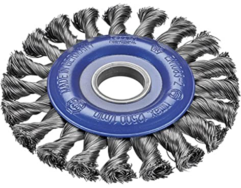 Osborn Rundbürste für Winkelschleifer 180 mm, Durchmesser 178 x 13 mm, Bohrung 22,2 mm, gezopfter Stahldraht 0,50 mm TÜV geprüft, 2653151
